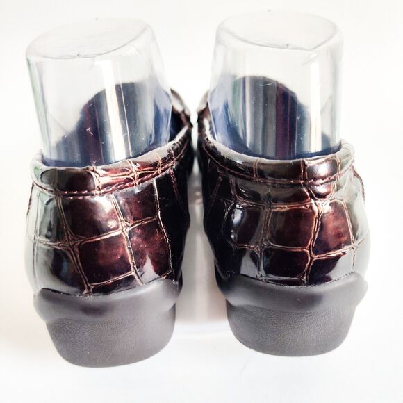 Aravon New Balance Loafers Size 7.5 Whitney Croc Patent Leather Slip On Shoes - Picture 3 of 11